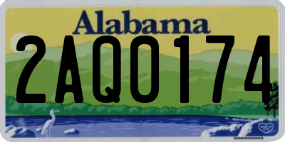 AL license plate 2AQ0174