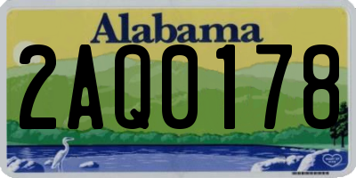 AL license plate 2AQ0178