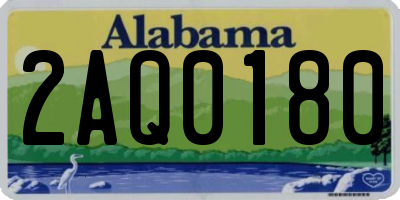 AL license plate 2AQ0180
