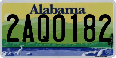 AL license plate 2AQ0182