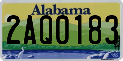 AL license plate 2AQ0183