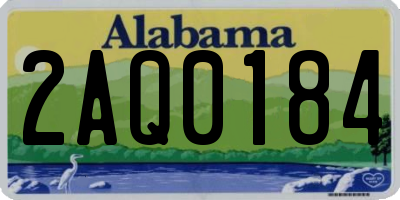 AL license plate 2AQ0184