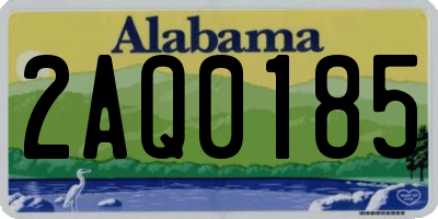 AL license plate 2AQ0185