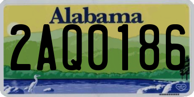 AL license plate 2AQ0186