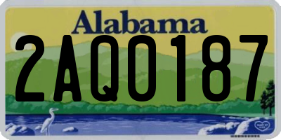 AL license plate 2AQ0187