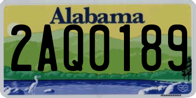 AL license plate 2AQ0189