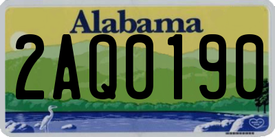 AL license plate 2AQ0190