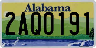 AL license plate 2AQ0191
