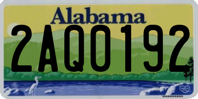 AL license plate 2AQ0192