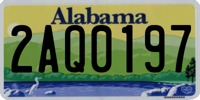 AL license plate 2AQ0197