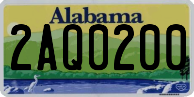 AL license plate 2AQ0200