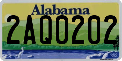 AL license plate 2AQ0202