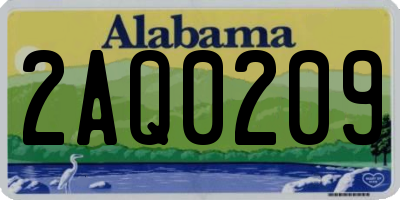 AL license plate 2AQ0209