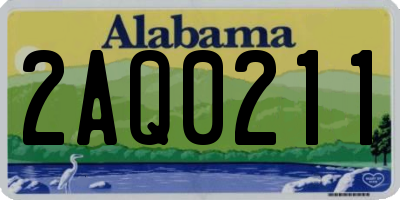 AL license plate 2AQ0211