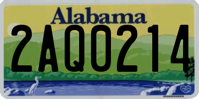 AL license plate 2AQ0214