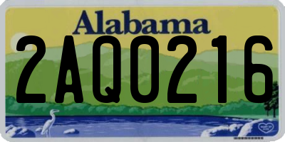 AL license plate 2AQ0216