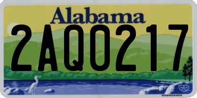 AL license plate 2AQ0217
