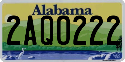 AL license plate 2AQ0222
