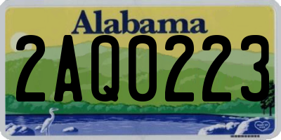 AL license plate 2AQ0223