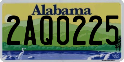 AL license plate 2AQ0225