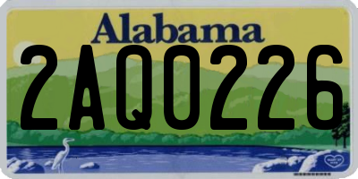 AL license plate 2AQ0226