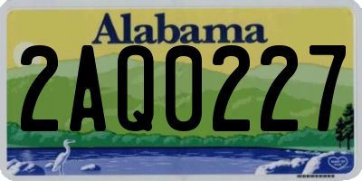 AL license plate 2AQ0227