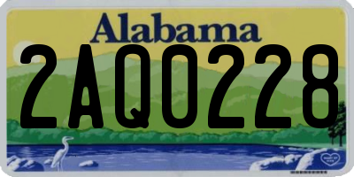 AL license plate 2AQ0228