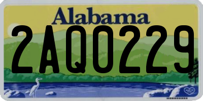 AL license plate 2AQ0229