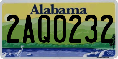 AL license plate 2AQ0232