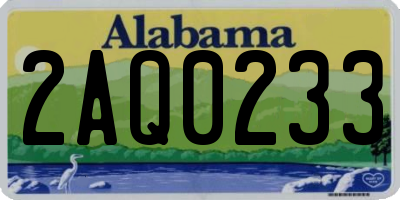 AL license plate 2AQ0233