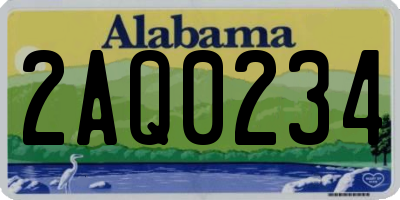 AL license plate 2AQ0234
