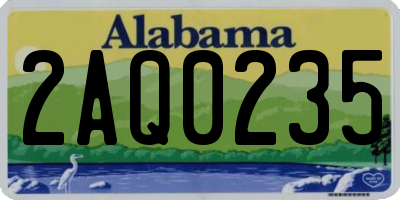 AL license plate 2AQ0235