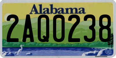 AL license plate 2AQ0238