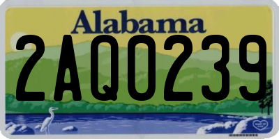 AL license plate 2AQ0239