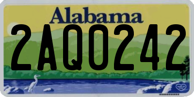 AL license plate 2AQ0242