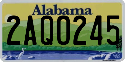 AL license plate 2AQ0245