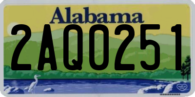 AL license plate 2AQ0251