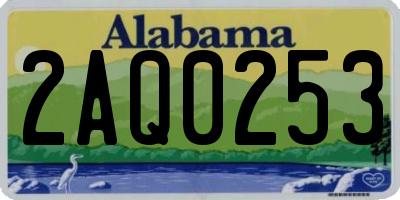 AL license plate 2AQ0253