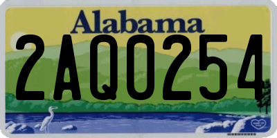 AL license plate 2AQ0254