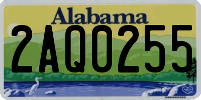 AL license plate 2AQ0255