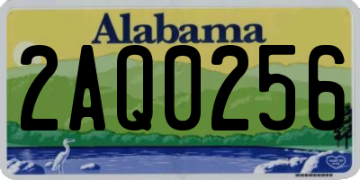 AL license plate 2AQ0256