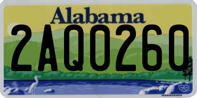 AL license plate 2AQ0260