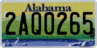 AL license plate 2AQ0265