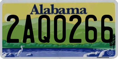 AL license plate 2AQ0266
