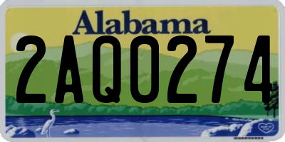 AL license plate 2AQ0274