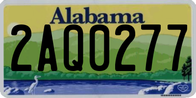 AL license plate 2AQ0277