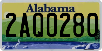 AL license plate 2AQ0280