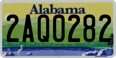 AL license plate 2AQ0282