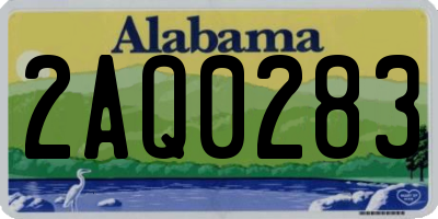 AL license plate 2AQ0283