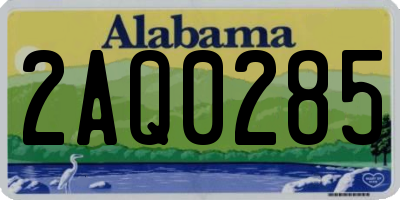 AL license plate 2AQ0285